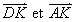 formule vecteur DK et vecteur AK